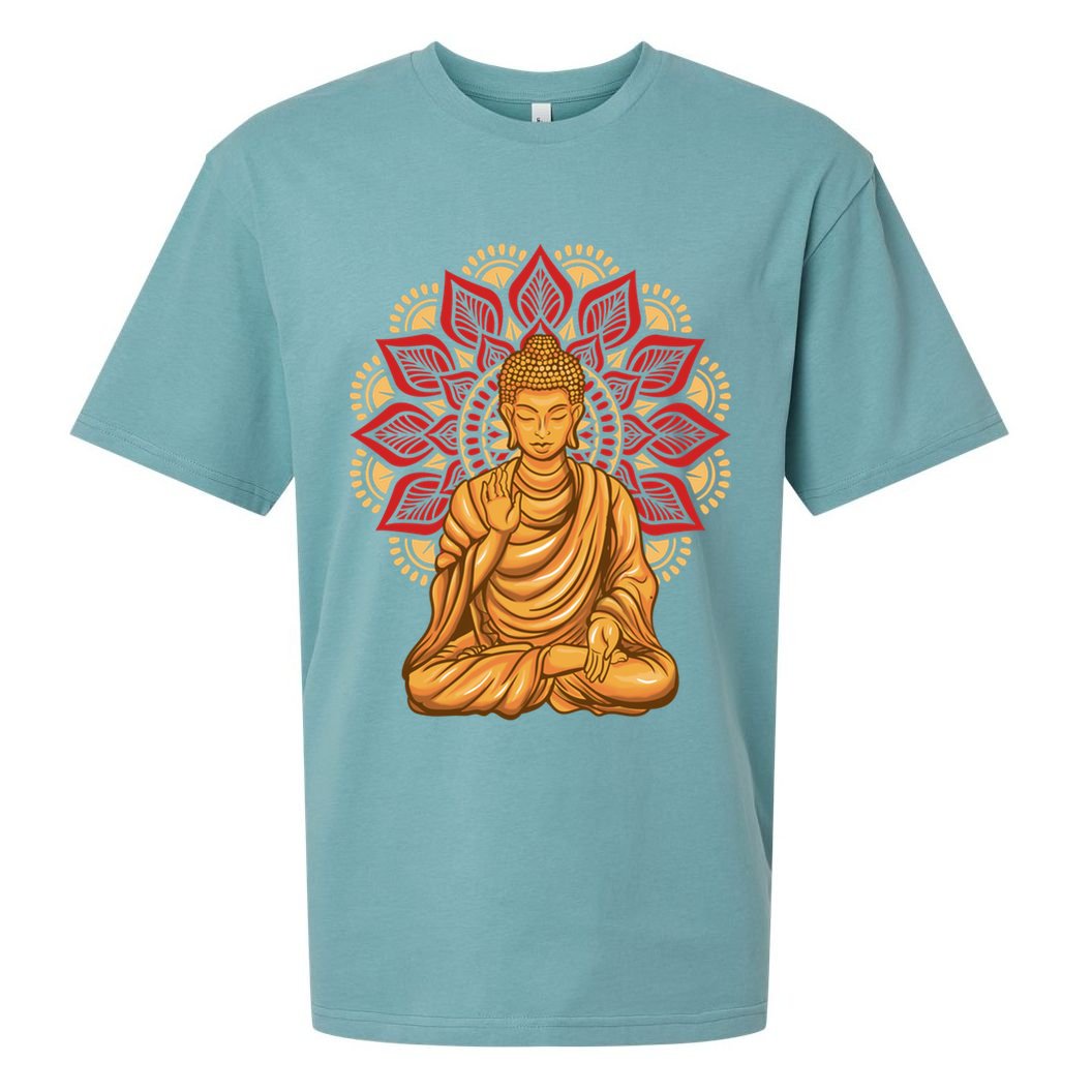Buddha Monk Namaste Buddha Day Smile Happy Laugh Buddhism Cool Gift Sueded Cloud Jersey T-Shirt