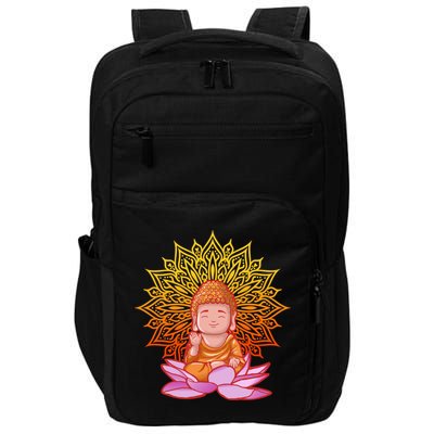 Buddha Monk Namaste Day Smile Happy Laugh Buddhism Gift Impact Tech Backpack