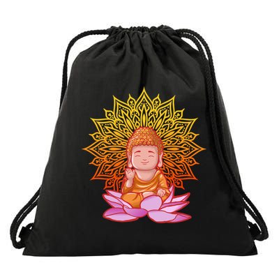 Buddha Monk Namaste Day Smile Happy Laugh Buddhism Gift Drawstring Bag