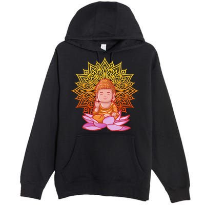 Buddha Monk Namaste Day Smile Happy Laugh Buddhism Gift Premium Pullover Hoodie