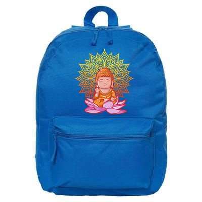 Buddha Monk Namaste Day Smile Happy Laugh Buddhism Gift 16 in Basic Backpack