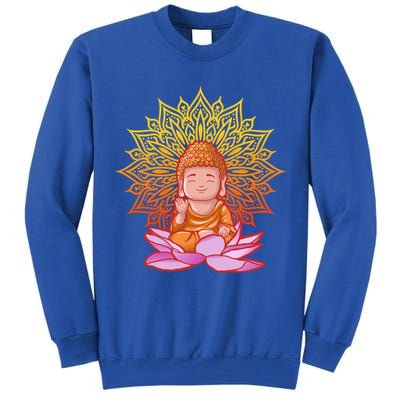 Buddha Monk Namaste Day Smile Happy Laugh Buddhism Gift Tall Sweatshirt