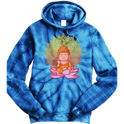 Buddha Monk Namaste Day Smile Happy Laugh Buddhism Gift Tie Dye Hoodie