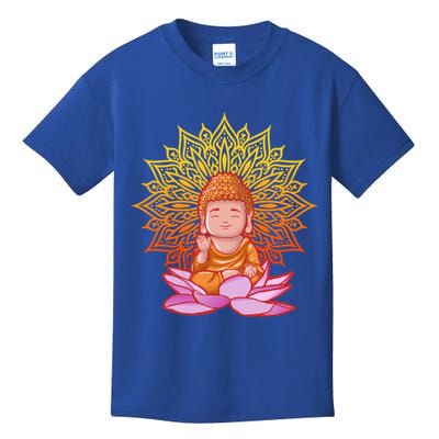 Buddha Monk Namaste Day Smile Happy Laugh Buddhism Gift Kids T-Shirt