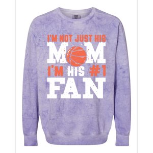 Basketball Mother Number 1 Fan Cool Gift Basketball Mom Cute Gift Colorblast Crewneck Sweatshirt