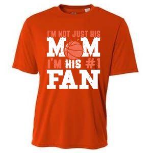 Basketball Mother Number 1 Fan Cool Gift Basketball Mom Cute Gift Cooling Performance Crew T-Shirt