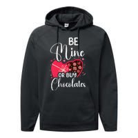 Be Mine Or Buy Chocolates Relationship Couple Heart Performance Fleece Hoodie