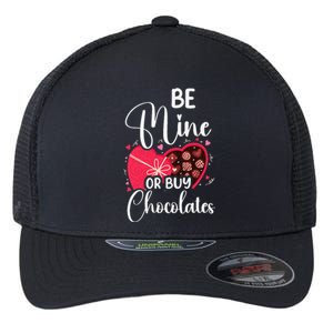 Be Mine Or Buy Chocolates Relationship Couple Heart Flexfit Unipanel Trucker Cap