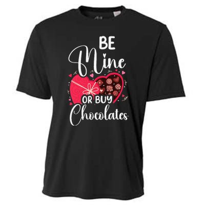 Be Mine Or Buy Chocolates Relationship Couple Heart Cooling Performance Crew T-Shirt