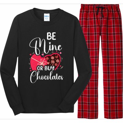 Be Mine Or Buy Chocolates Relationship Couple Heart Long Sleeve Pajama Set