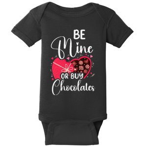 Be Mine Or Buy Chocolates Relationship Couple Heart Baby Bodysuit