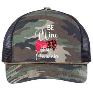 Be Mine Or Buy Chocolates Relationship Couple Heart Retro Rope Trucker Hat Cap