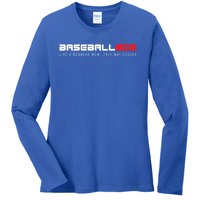 Baseball Mom Only Way Cooler Funny Sport Baseball Lover Gift Ladies Long Sleeve Shirt