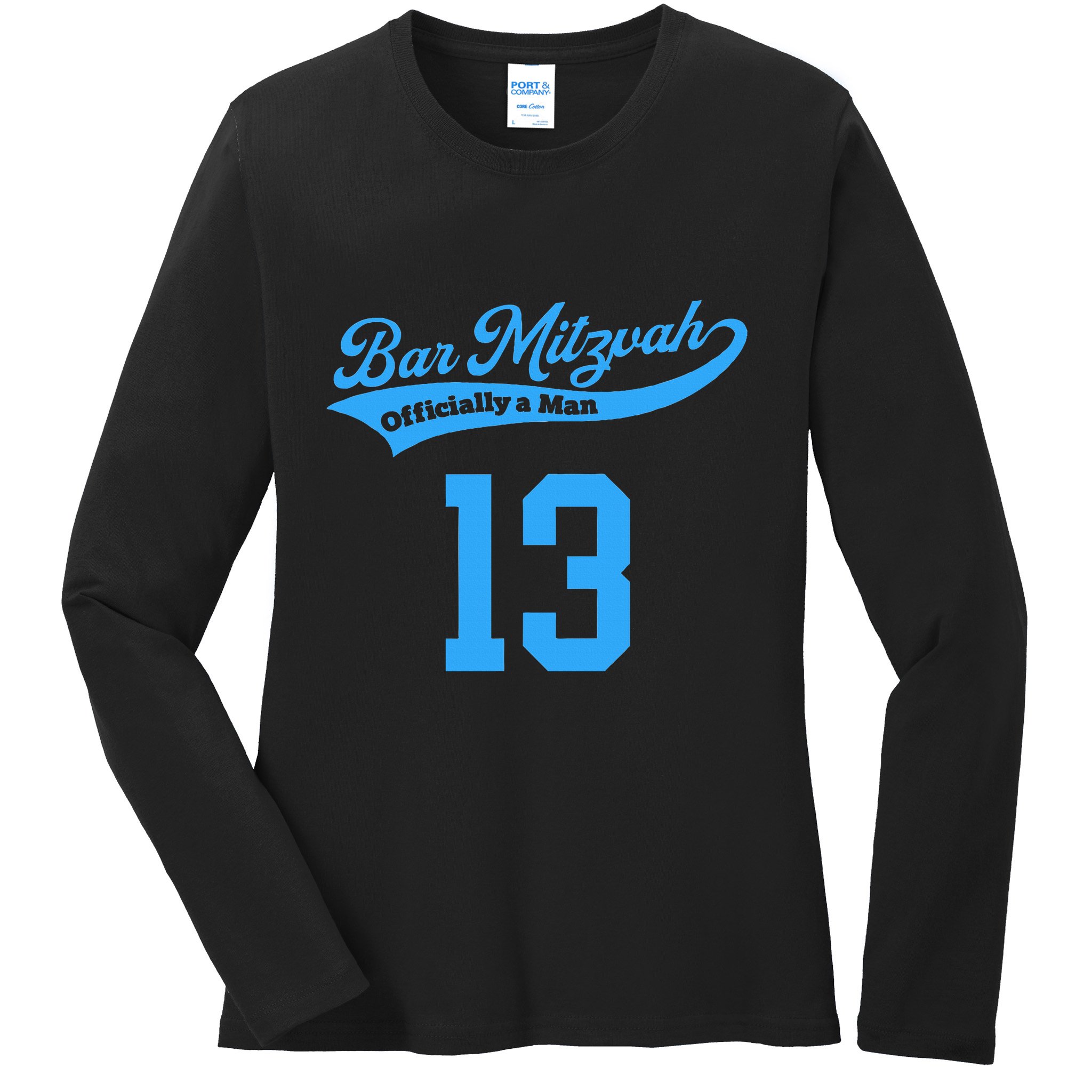 Bar Mitzvah Ofiicaly A Man Sports Baseball Ladies Long Sleeve Shirt