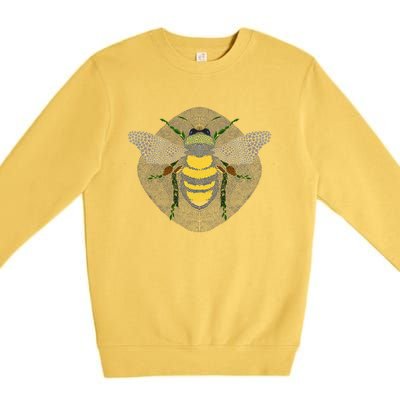 Bees Made Of Nature Flowers And Trees Save The Bees Gift Premium Crewneck Sweatshirt