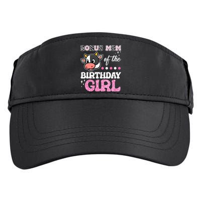 Bonus Mom Of The Birthday Girl Farm Barnyard Party Cow Lover Adult Drive Performance Visor