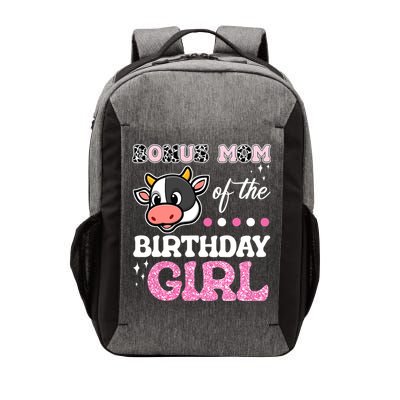 Bonus Mom Of The Birthday Girl Farm Barnyard Party Cow Lover Vector Backpack