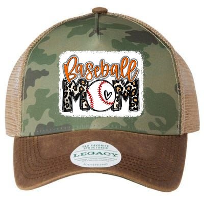 Baseball Mom Orange Leopard Baseball Mama Tank Top Legacy Tie Dye Trucker Hat