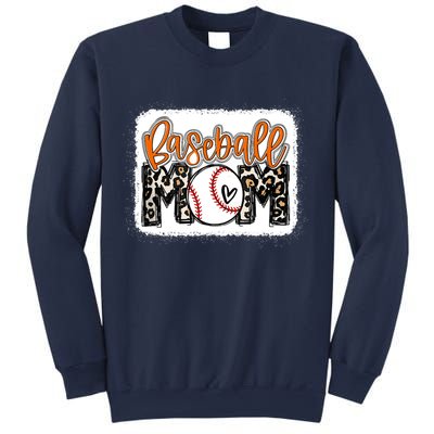 Baseball Mom Orange Leopard Baseball Mama Tank Top Sweatshirt