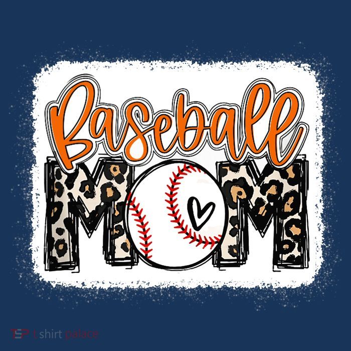 Baseball Mom Orange Leopard Baseball Mama Tank Top Tall T-Shirt