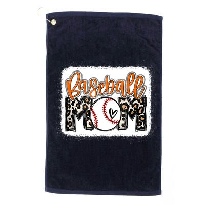 Baseball Mom Orange Leopard Baseball Mama Tank Top Golf Towel