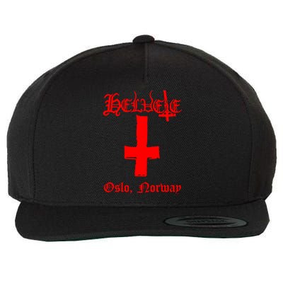 Black Metal Oslo Wool Snapback Cap