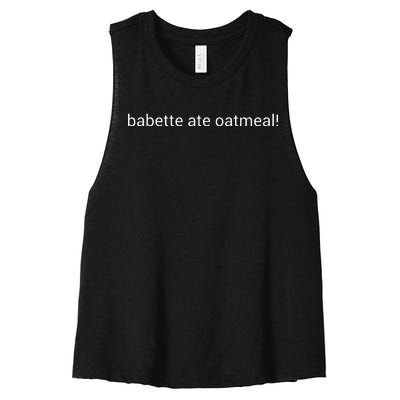 Babette Measure Oatmeal Women's Racerback Cropped Tank