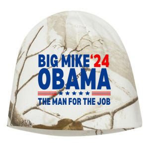 Big Mike Obama 2024 The Man For The Job President Election Kati - Camo Knit Beanie