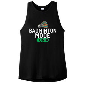 Badminton Mode On Badminton Gift Ladies PosiCharge Tri-Blend Wicking Tank