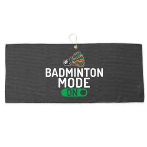 Badminton Mode On Badminton Gift Large Microfiber Waffle Golf Towel