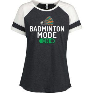 Badminton Mode On Badminton Gift Enza Ladies Jersey Colorblock Tee