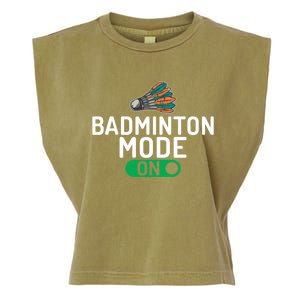 Badminton Mode On Badminton Gift Garment-Dyed Women's Muscle Tee