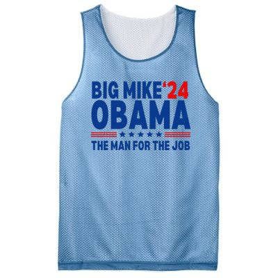 Big Mike Obama 2024 The Man For The Job President Election Mesh Reversible Basketball Jersey Tank