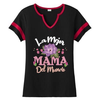 Best Mom Of World Spanish Mom Spain Happy MotherS Day Gift Ladies Halftime Notch Neck Tee