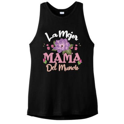 Best Mom Of World Spanish Mom Spain Happy MotherS Day Gift Ladies PosiCharge Tri-Blend Wicking Tank