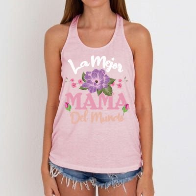 Best Mom Of World Spanish Mom Spain Happy MotherS Day Gift Women's Knotted Racerback Tank