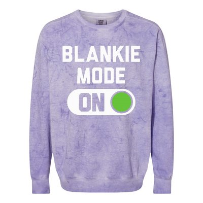 Blankie Mode On Switch Colorblast Crewneck Sweatshirt