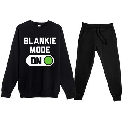 Blankie Mode On Switch Premium Crewneck Sweatsuit Set