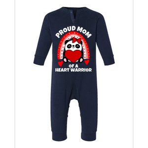 Beautiful Mom Of A Heart Warrior CHD Awareness Infant Fleece One Piece