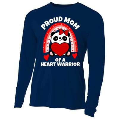 Beautiful Mom Of A Heart Warrior CHD Awareness Cooling Performance Long Sleeve Crew