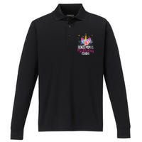 Bonus Mom Of The Birthday Mothers Day Unicorn Birthday Performance Long Sleeve Polo