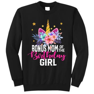 Bonus Mom Of The Birthday Mothers Day Unicorn Birthday Sweatshirt