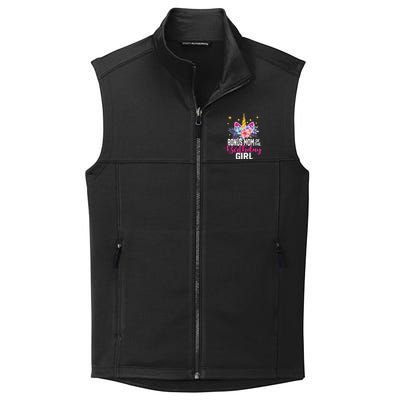 Bonus Mom Of The Birthday Mothers Day Unicorn Birthday Collective Smooth Fleece Vest