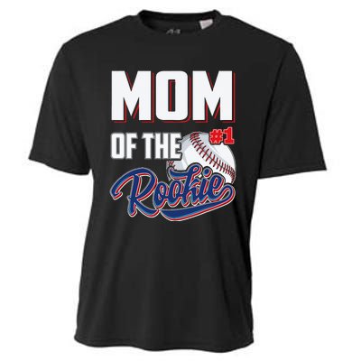 Baseball Mom of Rookie 1 Years old Team 1st Birthday Cooling Performance Crew T-Shirt