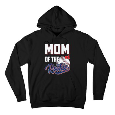 Baseball Mom of Rookie 1 Years old Team 1st Birthday Hoodie