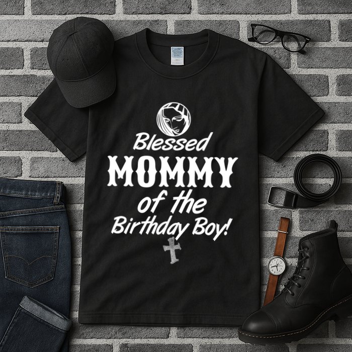 Blessed Mommy Of The Birthday Boy Tall T-Shirt