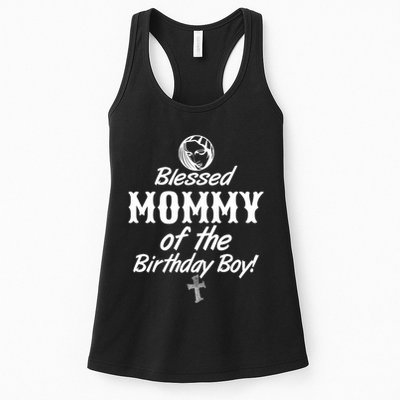 Blessed Mommy Of The Birthday Boy Womens Tank Top
