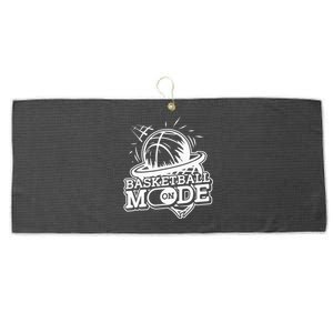 Basketball Mode On Hoop Player Match Baller Basketball Large Microfiber Waffle Golf Towel