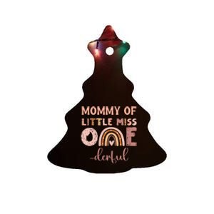 Boho Mommy Of Miss Onederful 1st Birthday Ceramic Tree Ornament