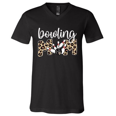 Bowling Mom Of A Bowling Player Mother Bowler Mama Gift V-Neck T-Shirt